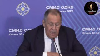 Сергей Лавров на пресс-конференции в Москве, угрожает санкциями ОДКБ Еревану