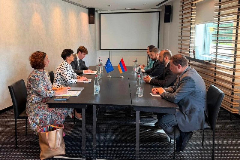 Арарат Мирзоян и Марта Кос на встрече в Брюсселе, Ереван